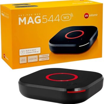 MAG 544 W3 IPTV Set-Top Box | 4K Ultra HD | Built-in Dual Band WiFi | Linux OS Streaming Device