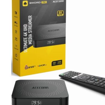 ACEONN Sword Pro 4K UHD Media Streamer | Android TV Box | 2GB RAM 16GB Storage | 4K 60FPS Streaming Device